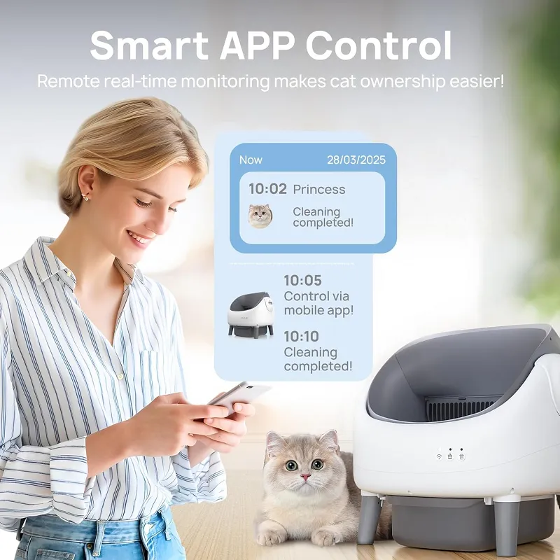 Waterproof Open Litter Box with Live Camera
