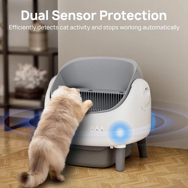Waterproof Open Litter Box with Live Camera