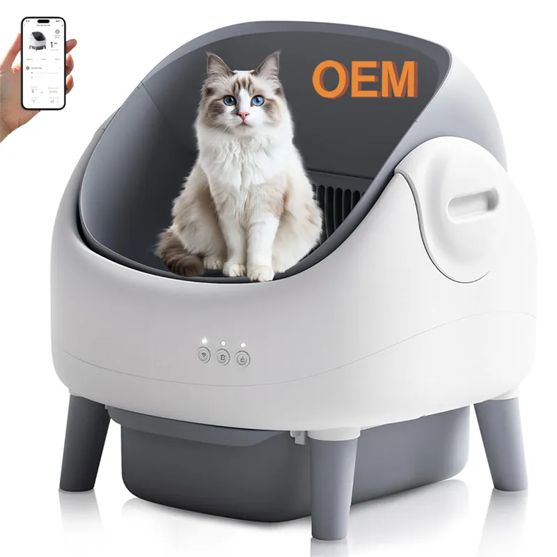 Waterproof Open Litter Box with Live Camera