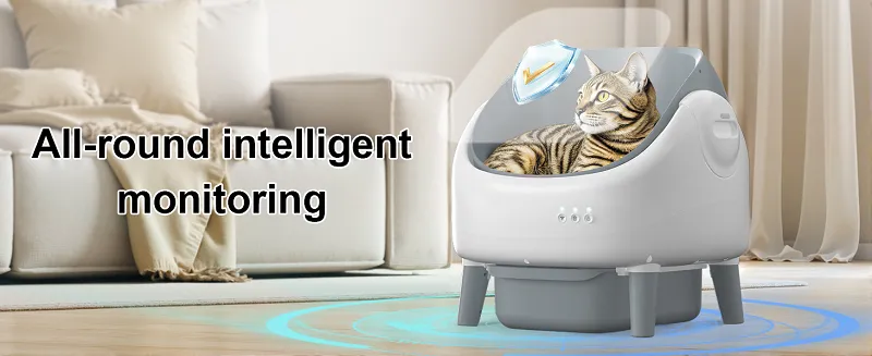 Waterproof Open Litter Box with Live Camera