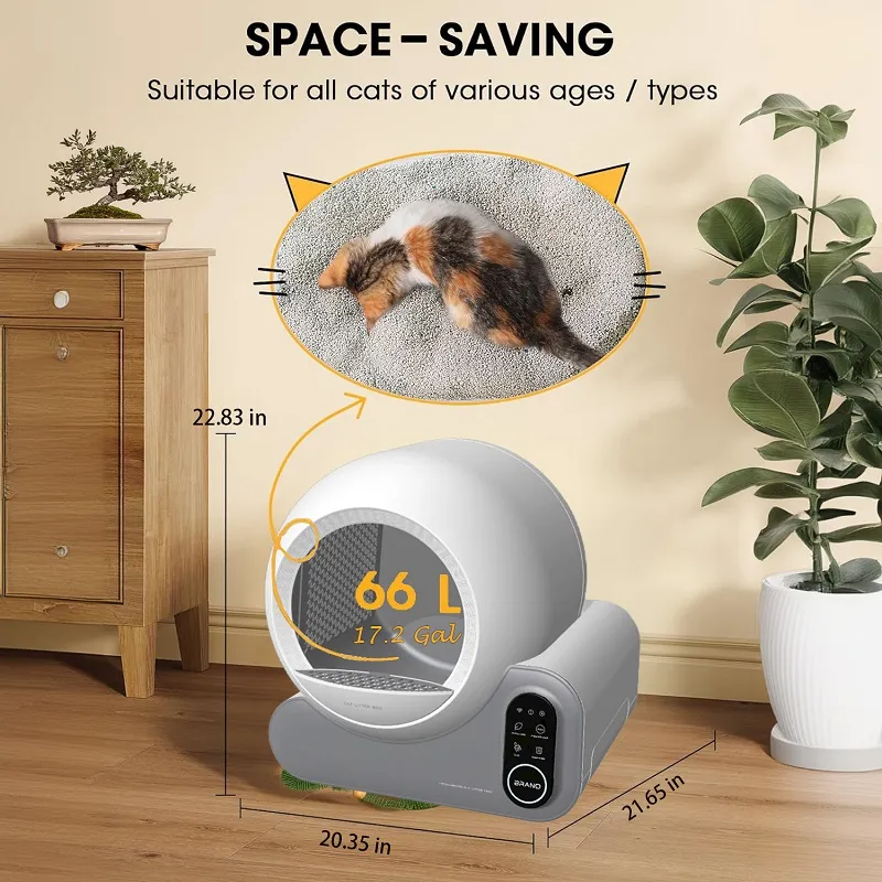 66L Smart Litter Box with Live Camera