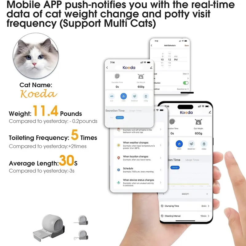 66L Smart Litter Box with Live Camera
