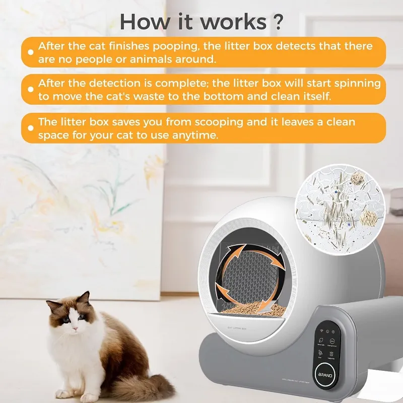 66L Smart Litter Box with Live Camera