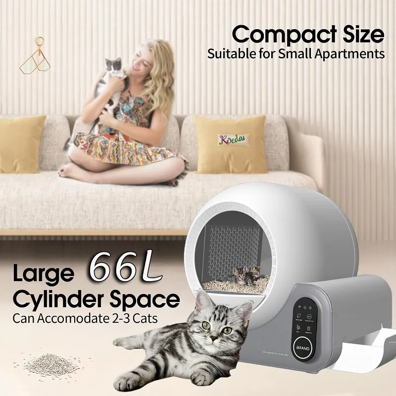 66L Smart Litter Box with Live Camera