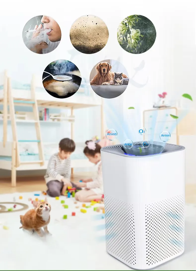 Compact Smart Air Cleaner - Improves Air Quality for Pets & Homes