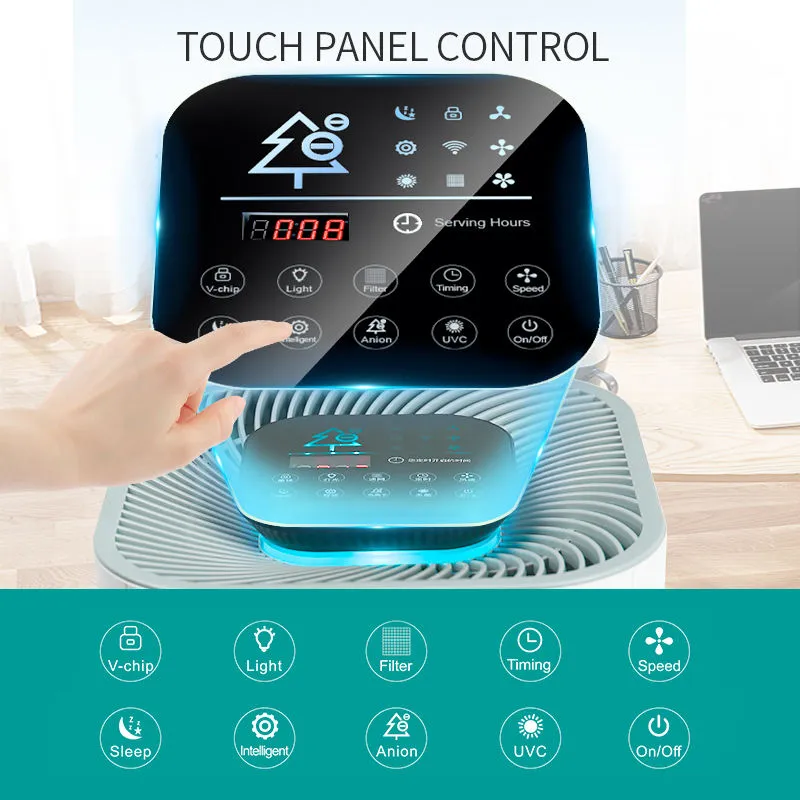 Compact Smart Air Cleaner - Improves Air Quality for Pets & Homes