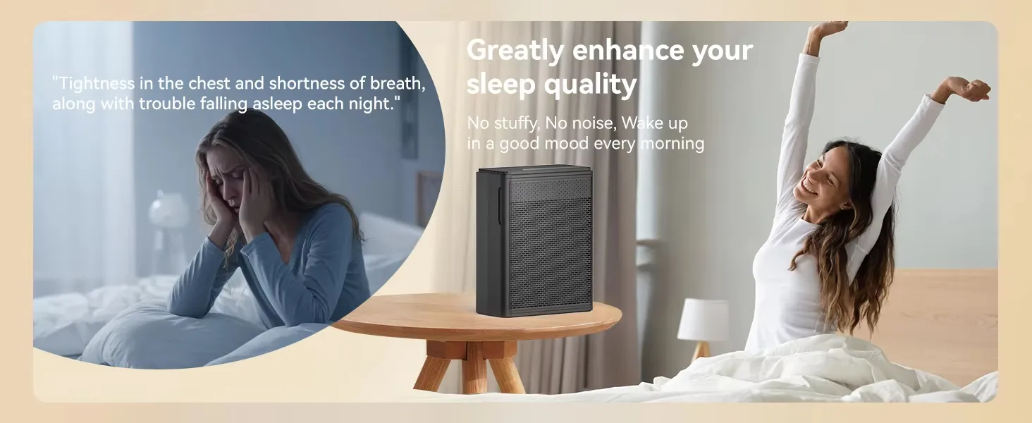 Pet Air Purifier with True HEPA Washable Pre Filter UV Sterilization for Home
