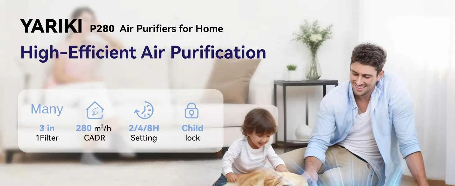 Pet Air Purifier with True HEPA Washable Pre Filter UV Sterilization for Home