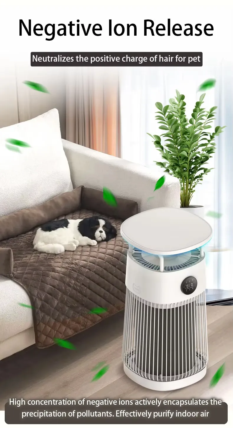 Pet Air Purifier with Washable Filter and Pet Resting Pad Bedroom Purification