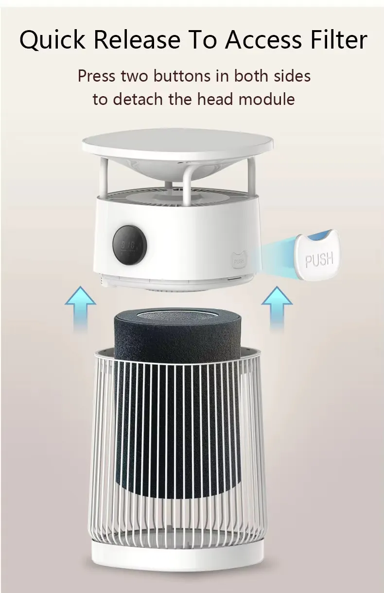 Pet Air Purifier with Washable Filter and Pet Resting Pad Bedroom Purification