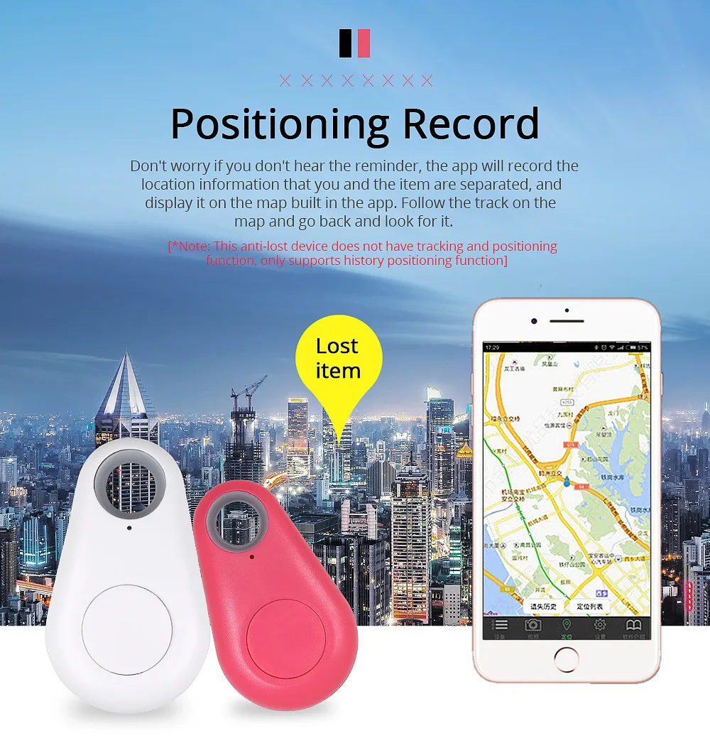 Water Drop Bluetooth Pet Tracker Anti Lost Device Safe Distance Alert Long Battery Life For Dogs Cats Keys Bags