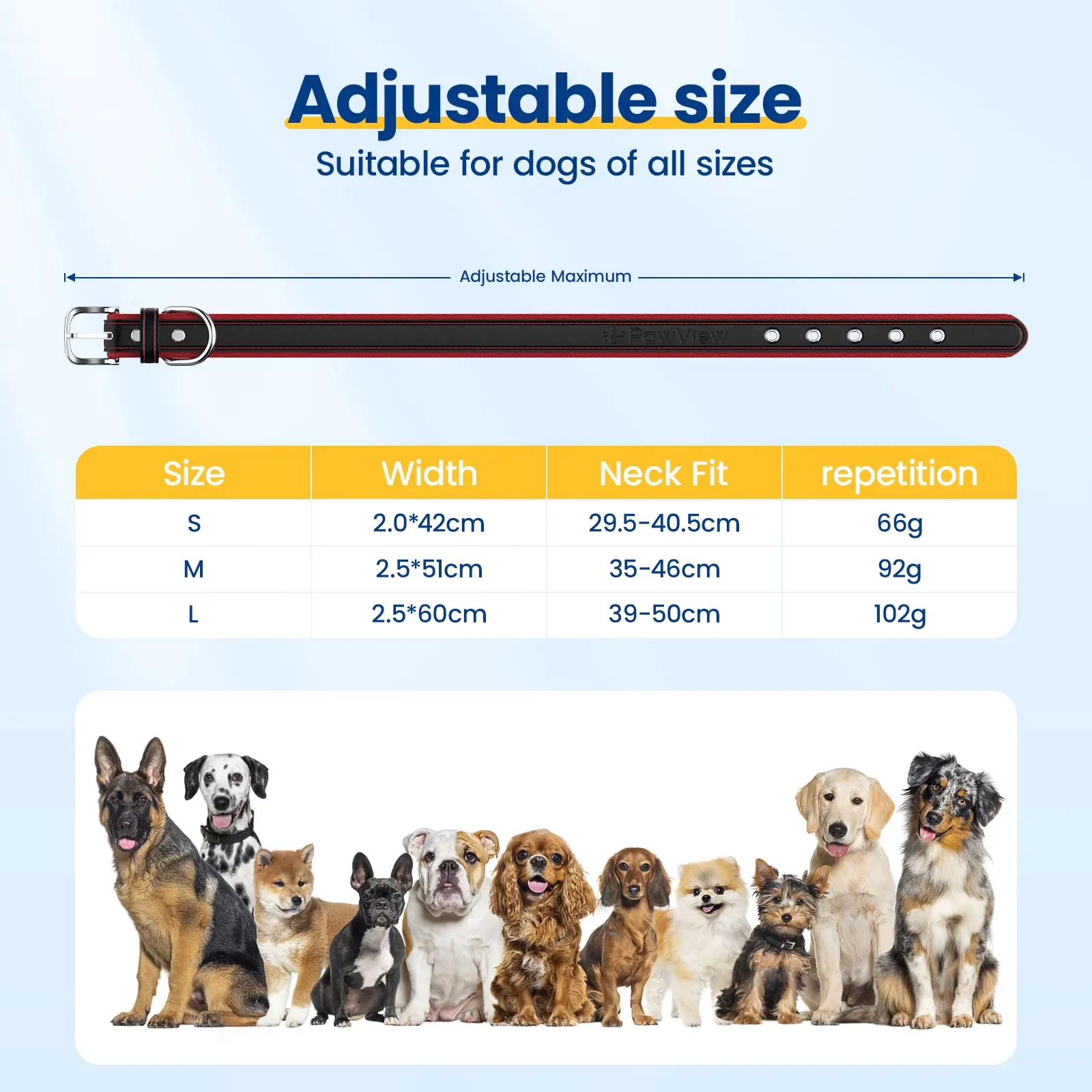 Adjustable Leather Dog Collar with QR Code ID Tag Pet Anti-Lost Tracking belt Collar Supports Personalized Customization