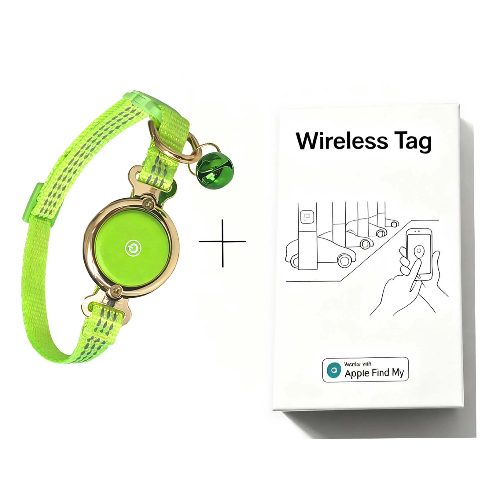 Mini Pet GPS Locator Collar Airtag Alternative FindMy Compatible Anti Lost Device for Cats and Small Dogs
