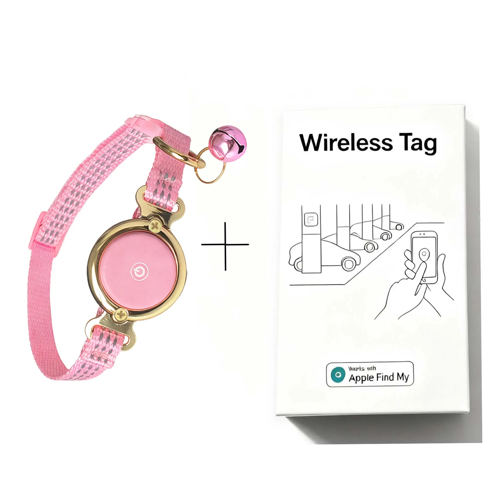 Mini Pet GPS Locator Collar Airtag Alternative FindMy Compatible Anti Lost Device for Cats and Small Dogs