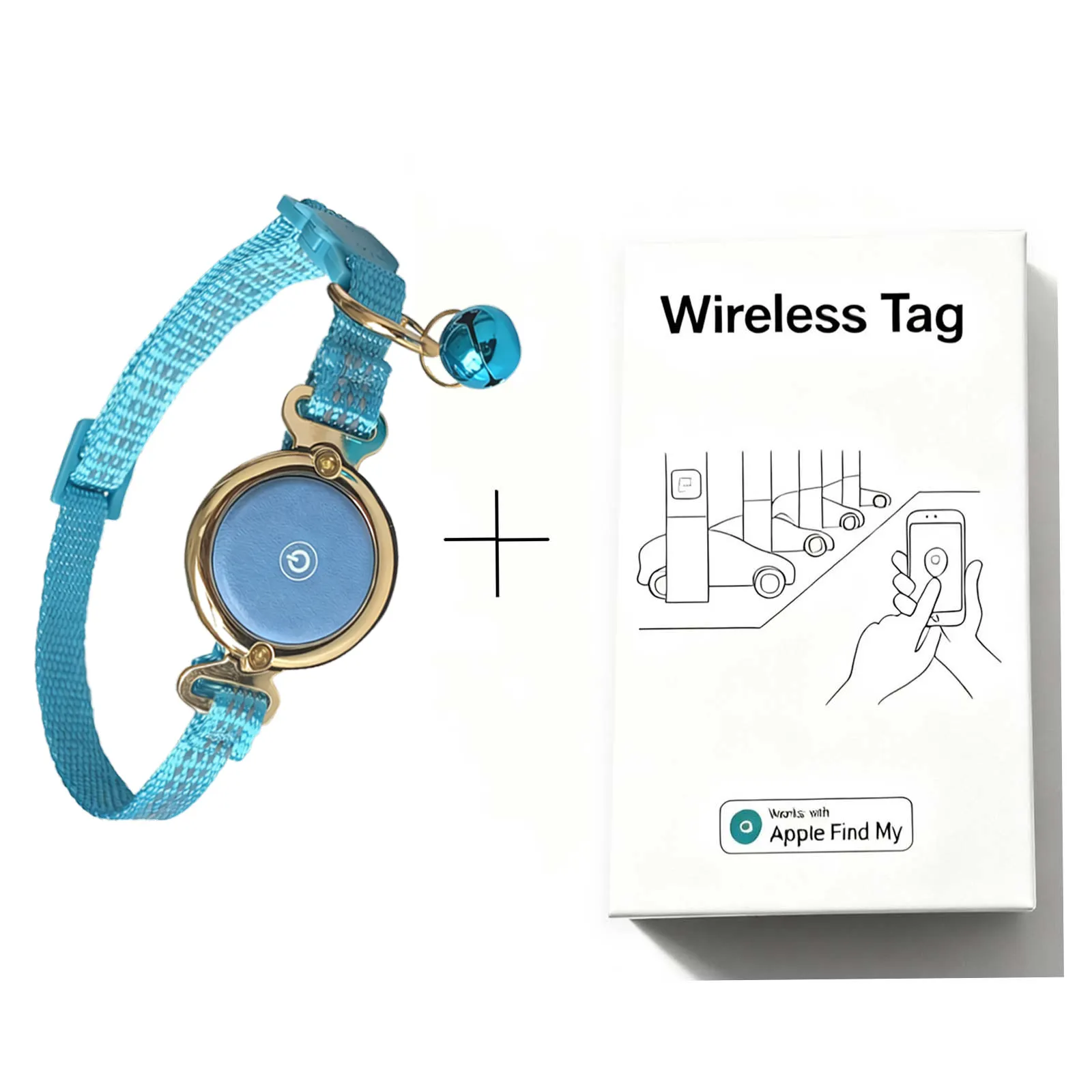 Mini Pet GPS Locator Collar Airtag Alternative FindMy Compatible Anti Lost Device for Cats and Small Dogs