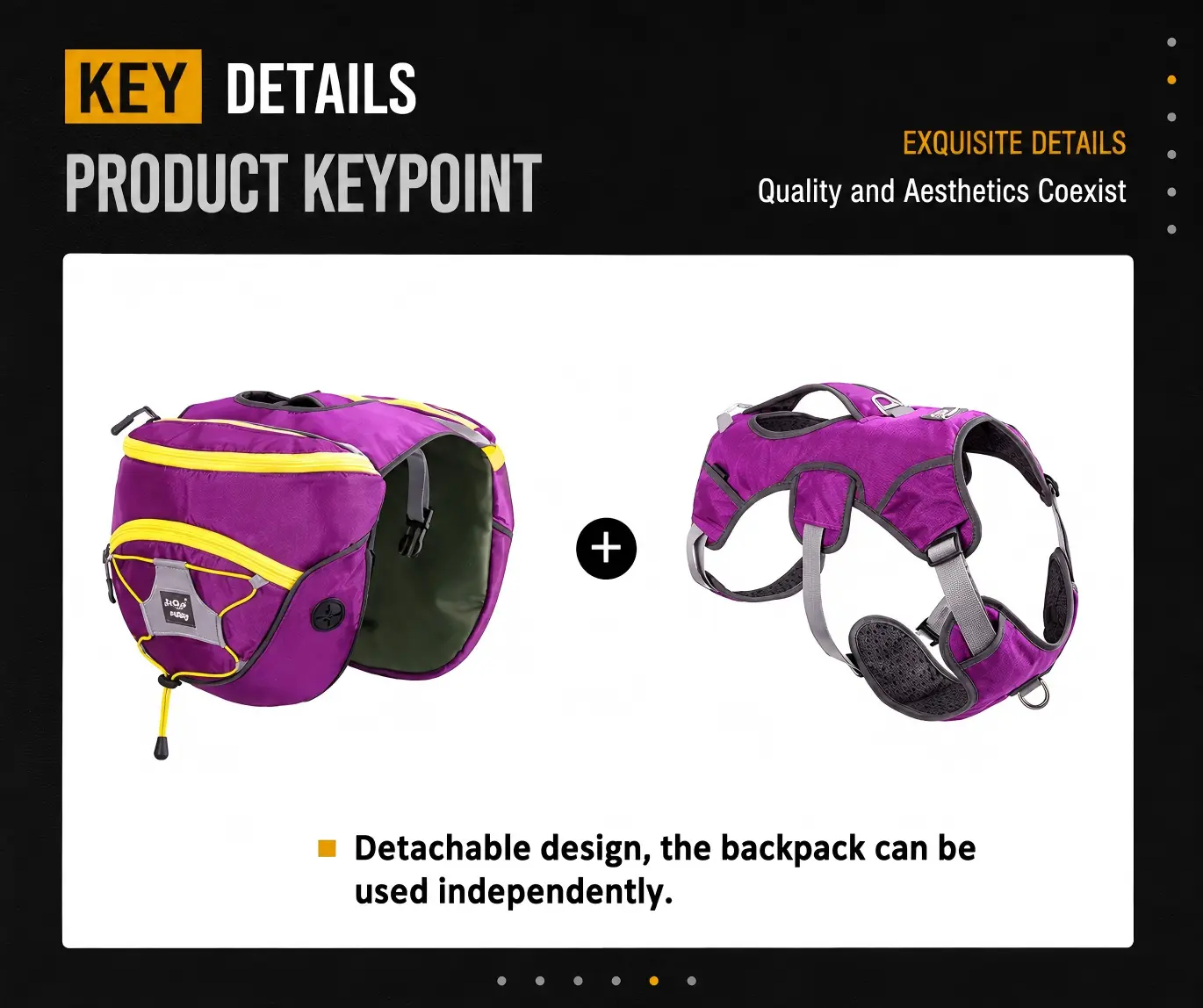 dog saddle backpack harness